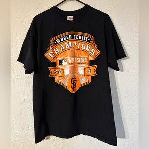 Alstyle San Francisco Giants 2014 World Series Champions Black Cotton T-Shirt L